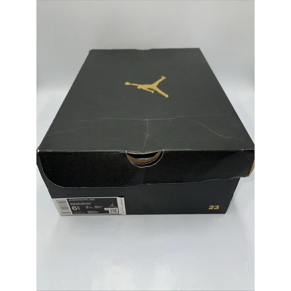 Nike‎ Air Jordan B'Loyal GS Sneakers Youth 6.5Y White Black Purple CK1425-115